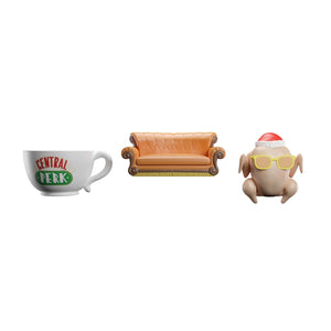 Golden Discs Posters & Merchandise FRIENDS - TURKEY, SOFA AND CENTRAL PERK MUG SET OF 3 CHRISTMAS ORNAMENTS [Mug]