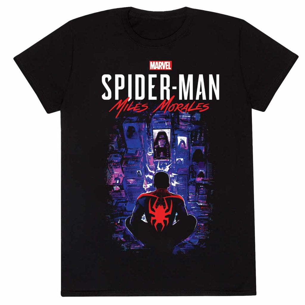 Golden Discs T-Shirts Spider-Man - Miles Morales - City Overwatch - Medium [T-Shirts]