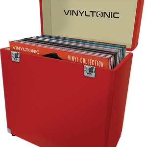 Golden Discs Accessories VINYL TONIC PU LEATHER VINYL LP CASE (RED) [Accessories]