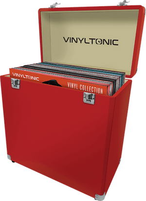 Golden Discs Accessories VINYL TONIC PU LEATHER VINYL LP CASE (RED) [Accessories]