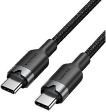 Vention USB 2.0 Type-C Male to Type-C Male 3A Cable 1M Black Aluminium Alloy Type [Accessories]
