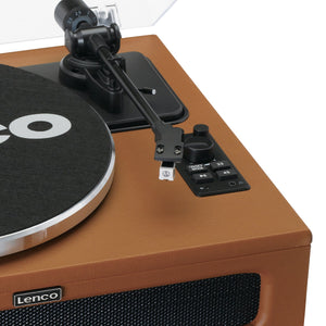 LENCO LS-430BN - Record Player with 4 built-in speakers - Brown [Tech & Turntables]