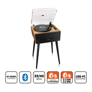 LENCO LS-570OK - Record player with built-in speakers and Bluetooth [Tech & Turntables]