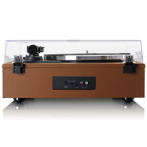 LENCO LS-430BN - Record Player with 4 built-in speakers - Brown [Tech & Turntables]