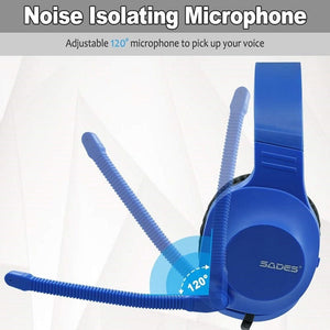Golden Discs Accessories Sades Spirits Universal Blue Gaming Headset SA-721 [Accessories]