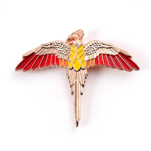 Rose Gold Plated Fawkes Harry Potter Pin Badge [Badge]