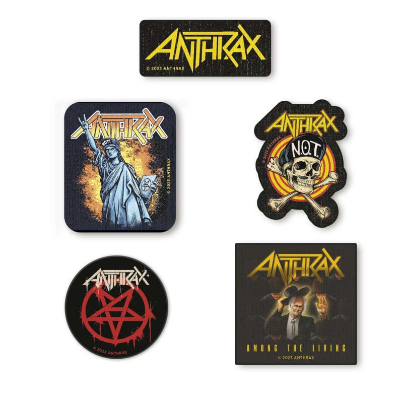 Golden Discs Posters & Merchandise Anthrax - 5 piece Patch Set [Posters & Merchandise]