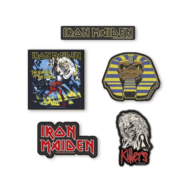 Golden Discs Posters & Merchandise Iron Maiden - 5 Piece Patch Set [Posters & Merchandise]