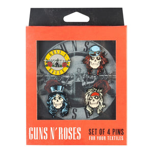 Guns N' Roses Set of 4 Pins [Posters & Merchandise]