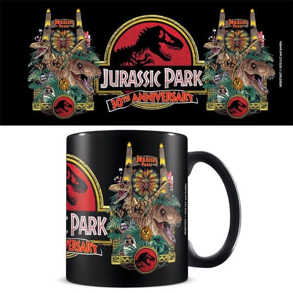 Golden Discs Posters & Merchandise Jurassic Park 30th Anniversary Logo - Black Mug [Mug]