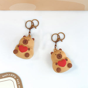 Mima Silicone Capybara Heart Keyring [Toys]