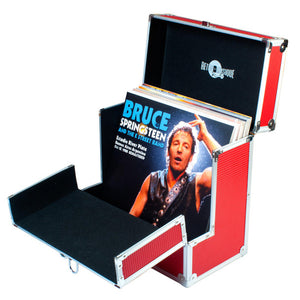 Retro Musique 12" Aluminium Vinyl Case - Red [Accessories]