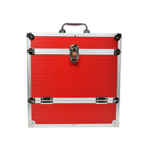 Retro Musique 12" Aluminium Vinyl Case - Red [Accessories]