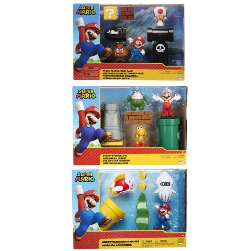 Golden Discs Toys Nintendo Super Mario Diorama Set, Radom Assortment [Toys]
