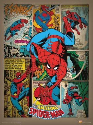 Spider-Man Retro Art Print 30x40cm [Posters & Merchandise]