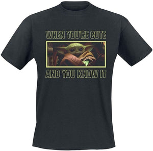 Golden Discs T-Shirts The Mandalorian - Cute And Knows It - Medium [T-Shirts]