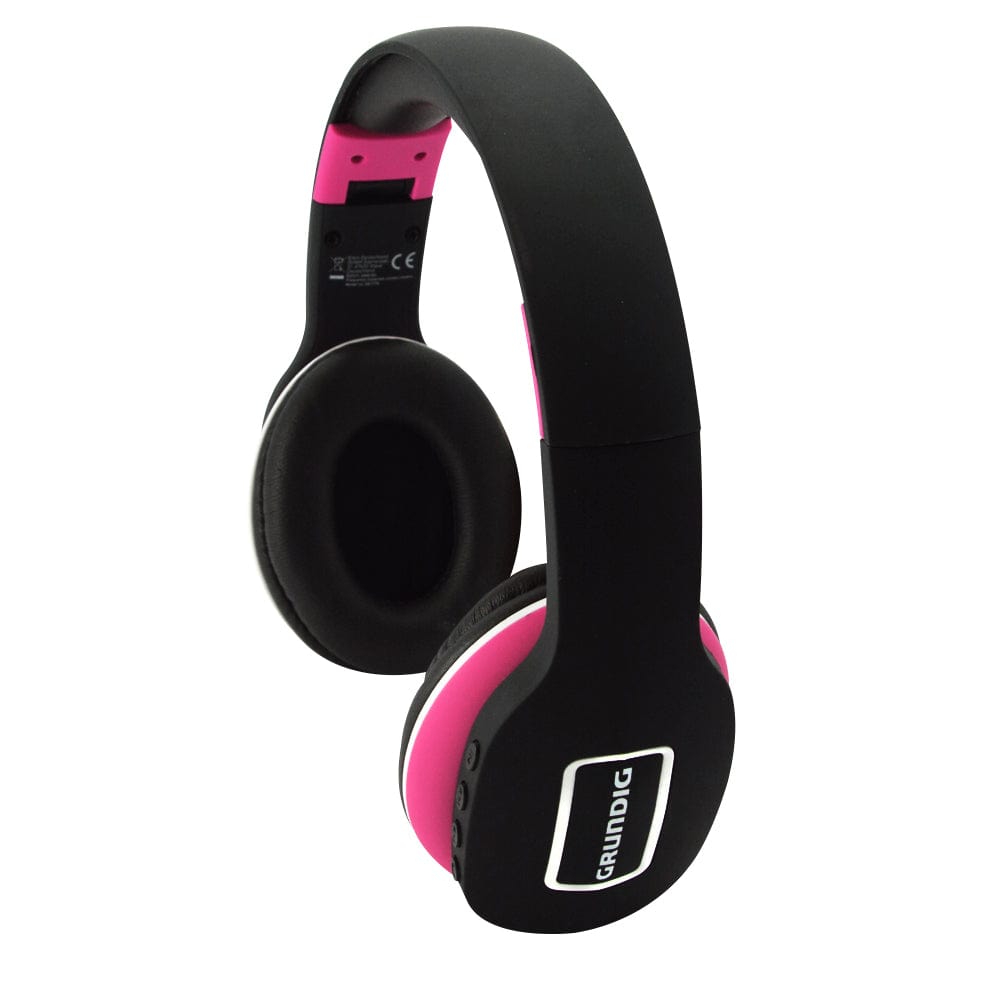 Golden Discs Accessories Grundig Bluetooth Headphones - Black & Pink  [Accessories]