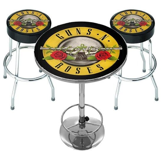 Golden Discs Bar Stool Guns 'N' Roses - Table Set [Bar Stool]
