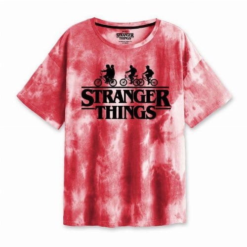 Golden Discs T-Shirts Stanger Things - Bike Silhouette - Red - Large [T-Shirts]
