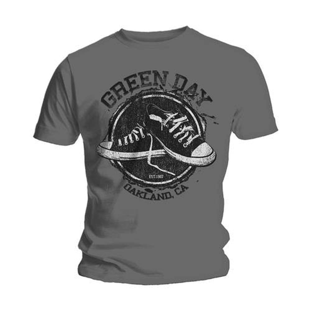 Golden Discs T-Shirts GREEN DAY - CONVERSE - GREY - SMALL [T-Shirts]