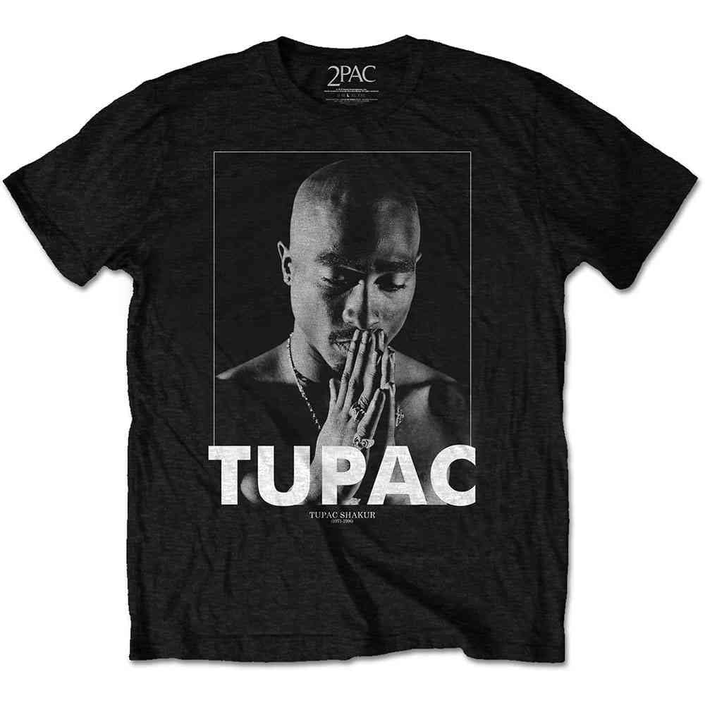 Golden Discs T-Shirts Tupac: Praying - Black - Large [T-Shirts]