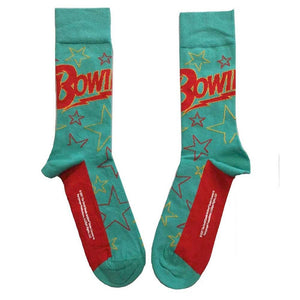 Golden Discs Posters & Merchandise David Bowie Stars Outline Green [Socks]