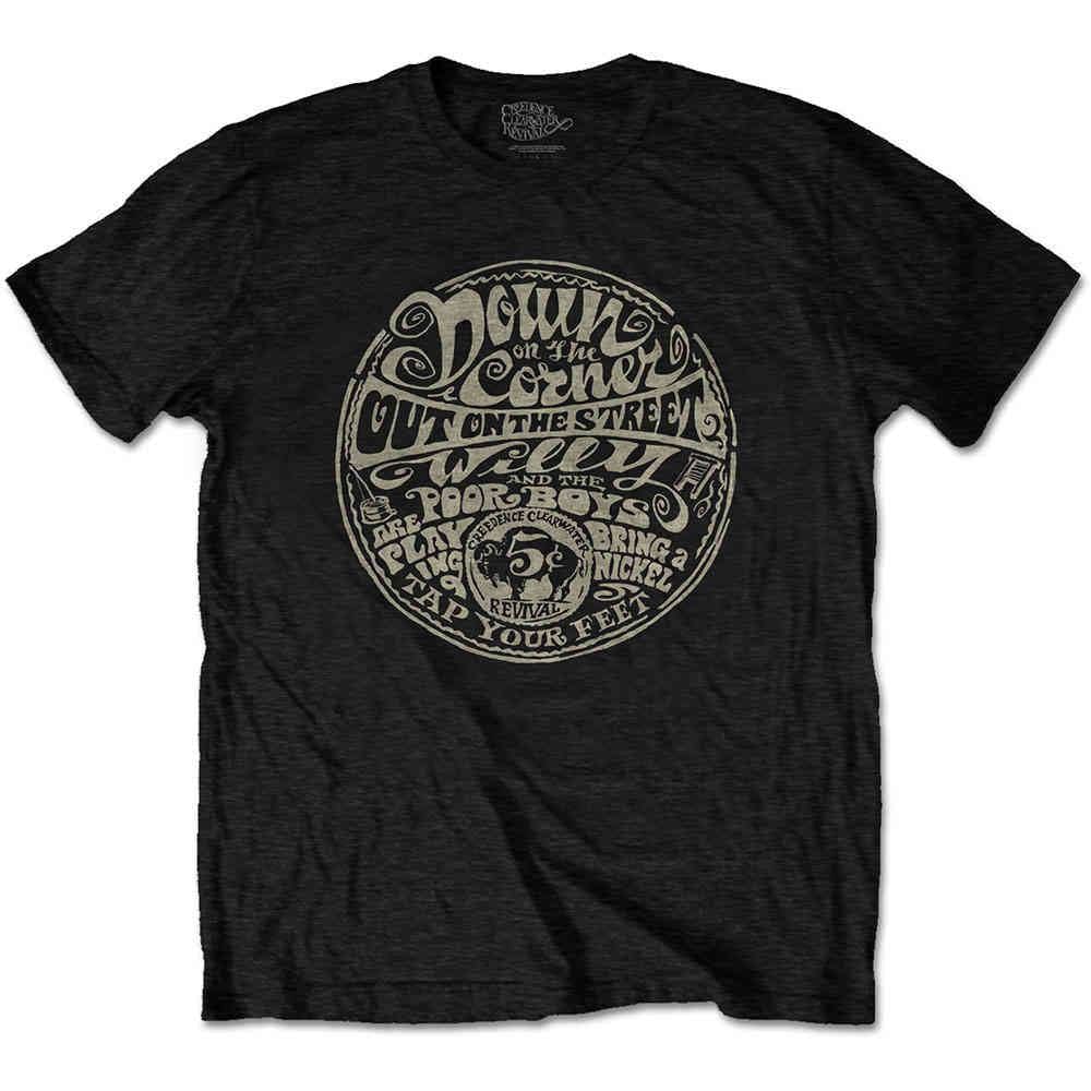 Golden Discs T-Shirts Creedence Clearwater Revival: Down On The Corner - Black - Medium [T-Shirts]