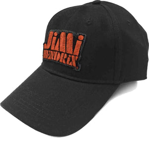 Golden Discs Posters & Merchandise Jimi Hendrix Baseball Cap Orange Stencil Logo, Black [Hat]