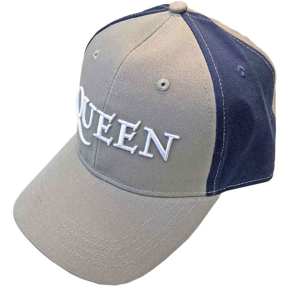 Golden Discs Posters & Merchandise Queen Baseball cap Logo Grey/Blue [Hat]