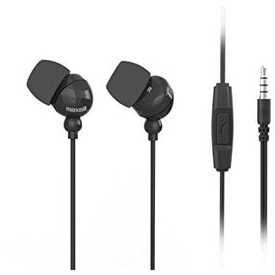 Golden Discs Accessories Maxell 303759 Plugz + Mic Earphones Headphones With Microphone Black [Accessories]