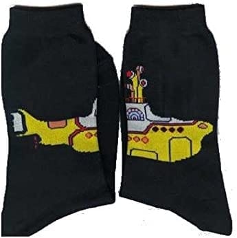 Golden Discs Posters & Merchandise Yellow Submarine Black Men's Socks Size 7-11 [Socks]