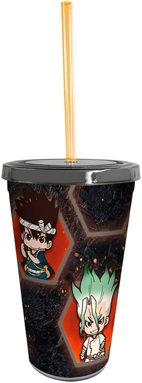 Golden Discs Posters & Merchandise DR STONE TUMBLER WITH STRAW, 470ml [Cup]