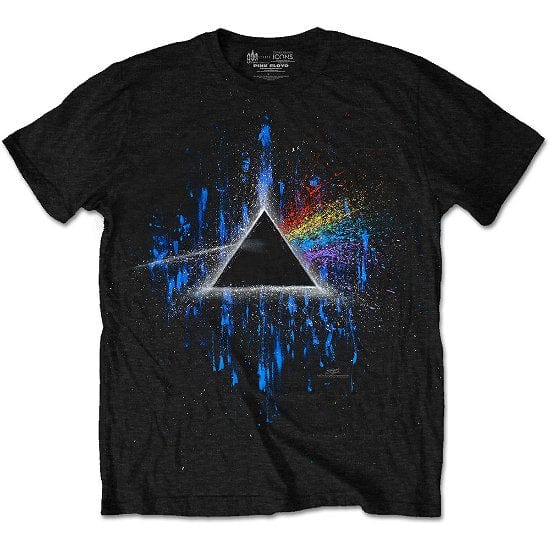 Golden Discs T-Shirts Pink Floyd: Dark Side of the Moon Blue Splatter - Medium [T-Shirts]