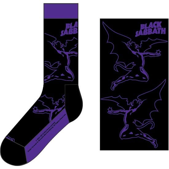 Golden Discs Posters & Merchandise Black Sabbath Socks Logo and Demon [Socks]