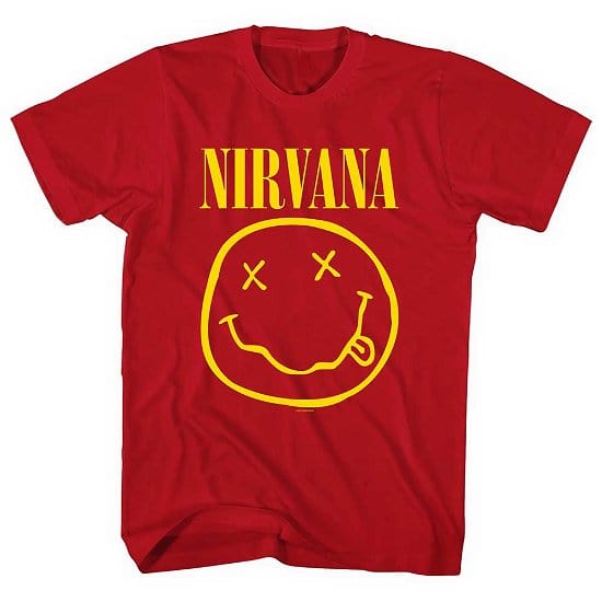 Golden Discs T-Shirts Nirvana: Yellow Smiley - Large [T-Shirts]