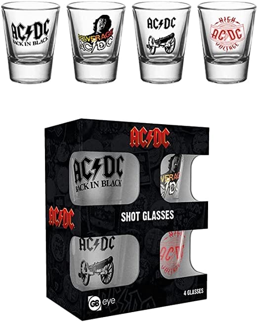 Golden Discs Posters & Merchandise AC/DC - SET OF 4 SHOOTERS MIX [Glasses]