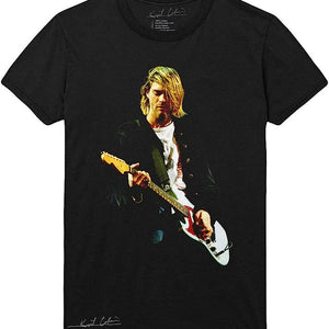 Golden Discs T-Shirts Kurt Cobain Guitar Photo Colour - Black - Medium [T-Shirts]