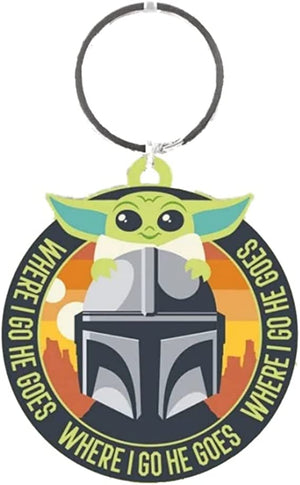 Golden Discs Posters & Merchandise The Mandalorian (Where I Go He Goes) [Keychain]