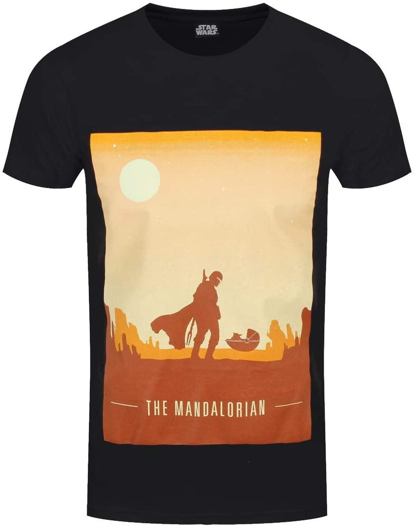 Golden Discs T-Shirts Star Wars: The Mandalorian Official Retro Poster - Small [T-Shirts]