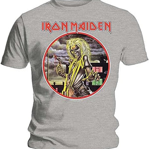 Golden Discs T-Shirts Iron Maiden: Killers Circle Grey - Large [T-Shirts]