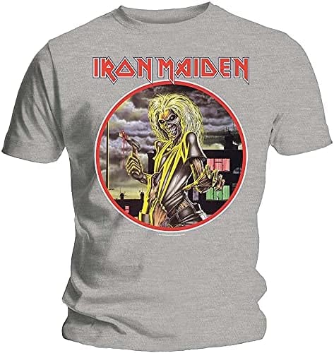 Golden Discs T-Shirts Iron Maiden: Killers Circle Grey - Large [T-Shirts]