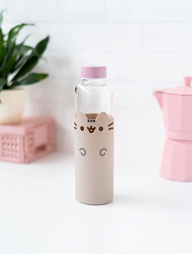 Golden Discs Posters & Merchandise Pusheen Glass Water Bottle - 500ml / 17oz [Bottle]