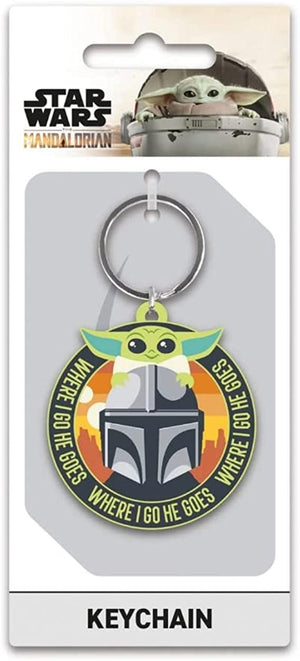 Golden Discs Posters & Merchandise The Mandalorian (Where I Go He Goes) [Keychain]