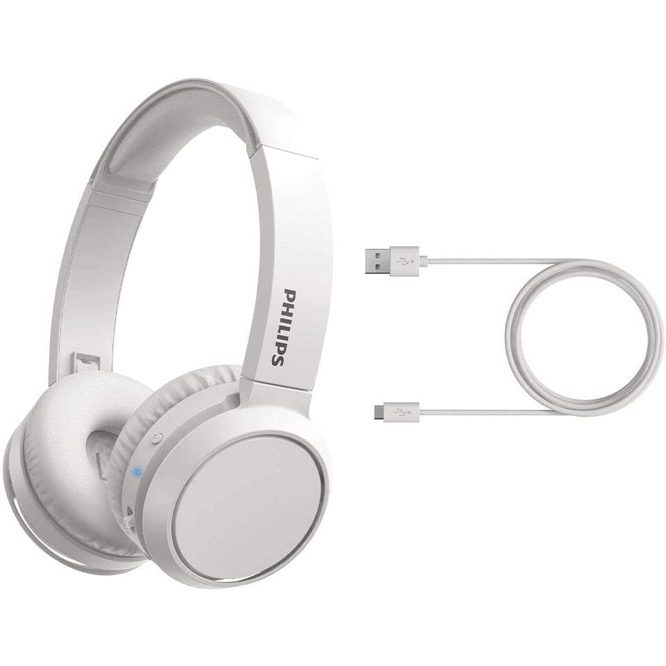 Golden Discs Accessories Philips On-Ear Headphones H4205WT/00 with Bass Boost Button (White) [Accessories]