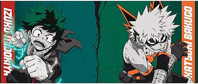 Golden Discs Posters & Merchandise My Hero Academia Izuku & Bakugo Mug Black/Red/Turquoise [Mug]