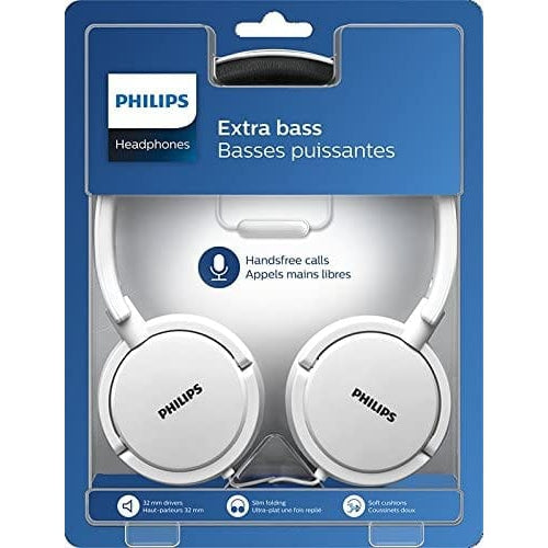 Golden Discs Accessories Philips on-ear headphones SHL5005WT/00 on-ear headphones with cable White [Accessories]