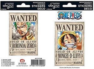 Golden Discs Stickers One Piece - Stickers Wanted Luffy [Stickers]