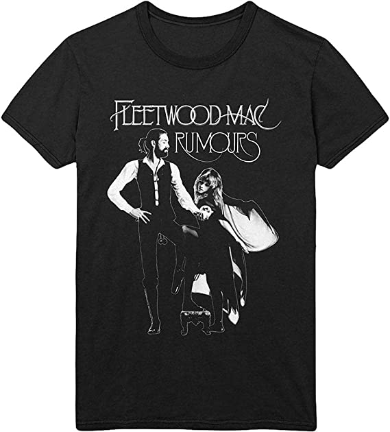 Golden Discs T-Shirts Fleetwood Mac 'Rumours' Album Band Logo Official Men's - Black [T-Shirts]