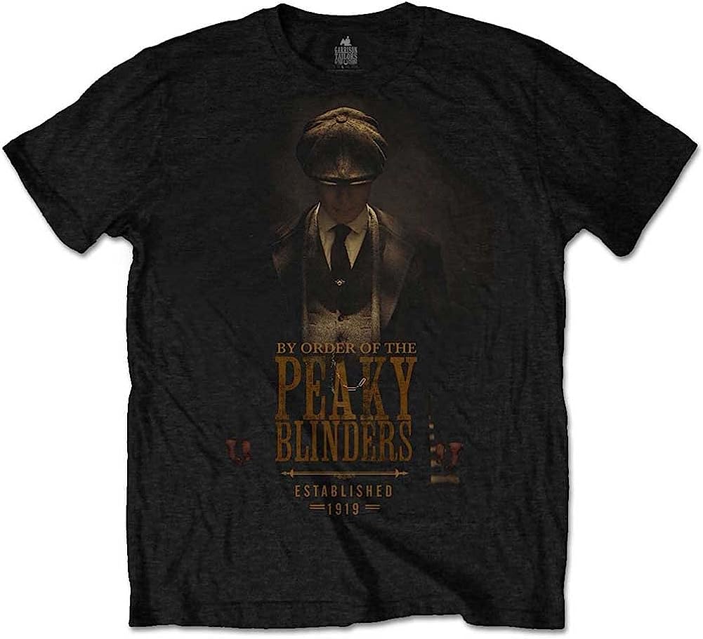 Golden Discs T-Shirts Peaky Blinders Shelby Brothers 'Established 1919' Black - Large [T-Shirts]