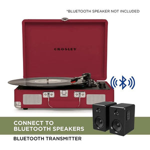 Golden Discs Tech & Turntables Crosley Cruiser Plus - Bluetooth Turntable (Burgundy) [Tech & Turntables]
